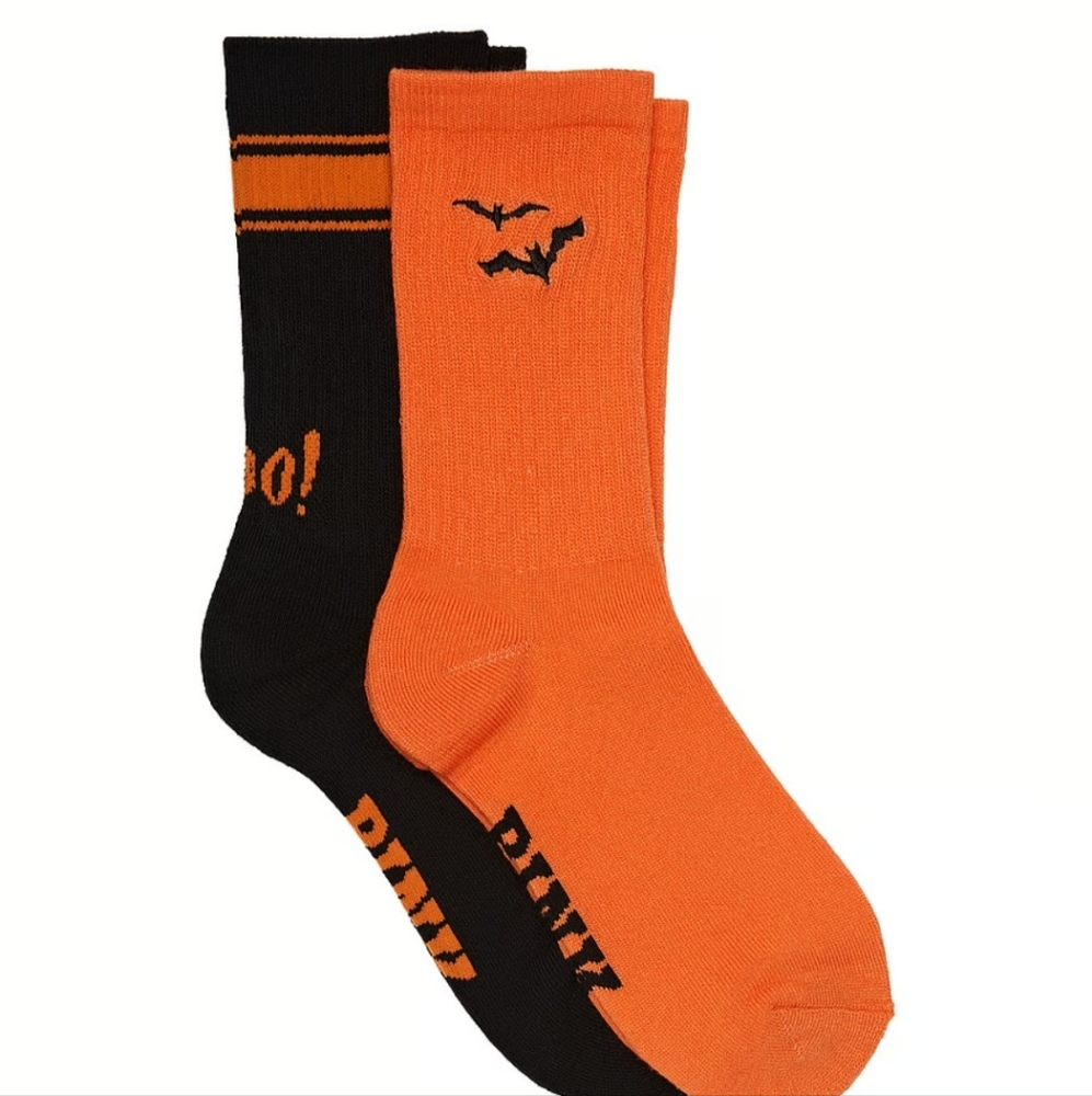 PINK Halloween Crew Socks